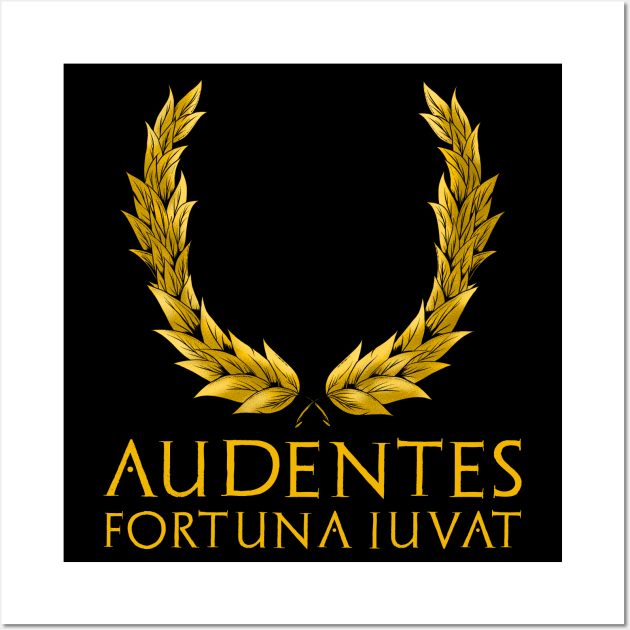 Audentes Fortuna Iuvat - Classical Latin Motivational Quote Wall Art by Styr Designs